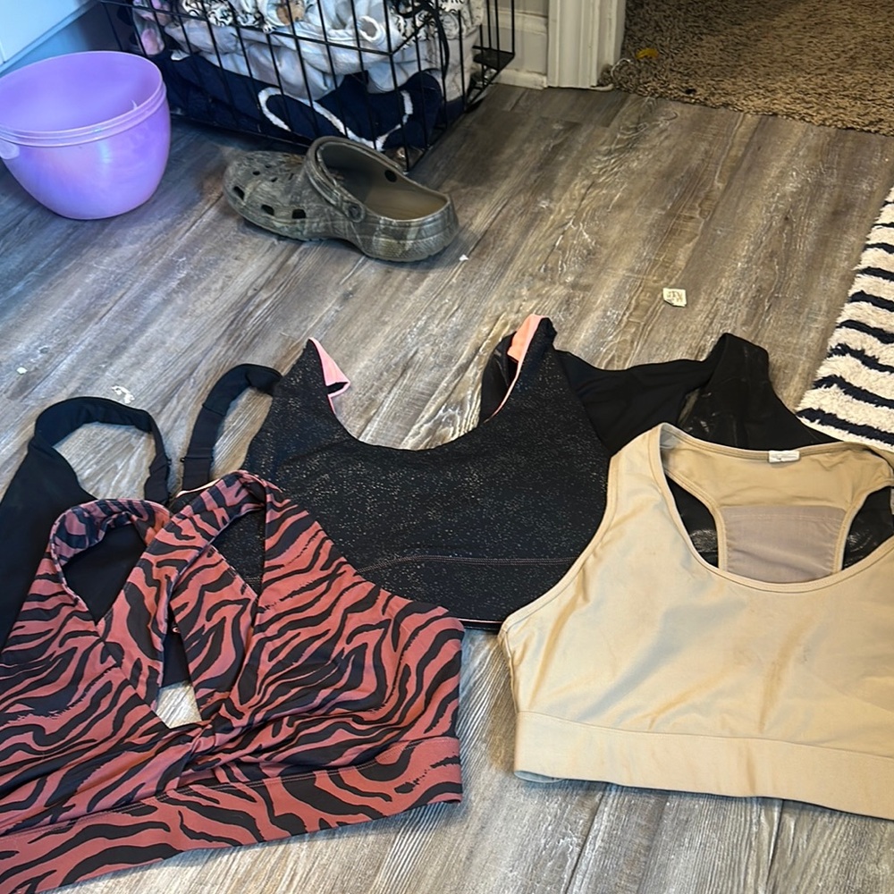 Fabletics Sports Bras - Black, Pink, Tan